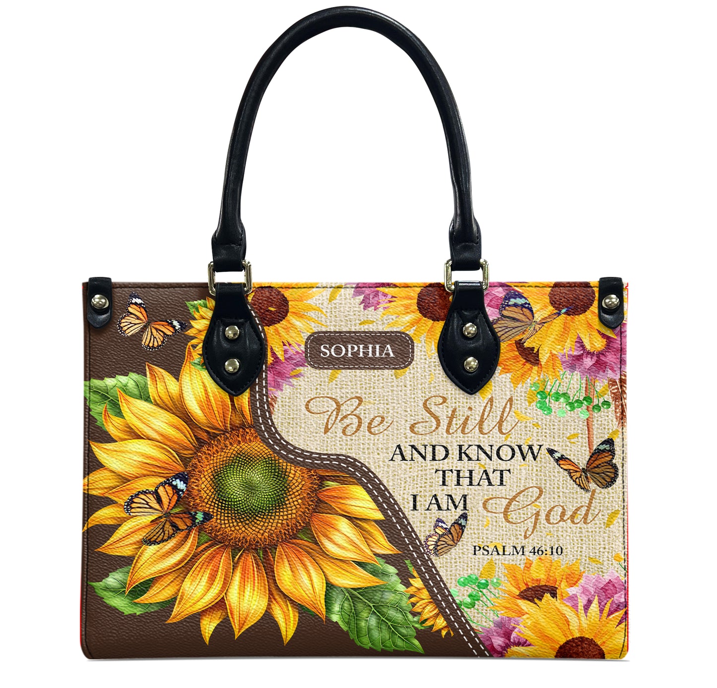 Be Still And Know That I Am God Leather Bag