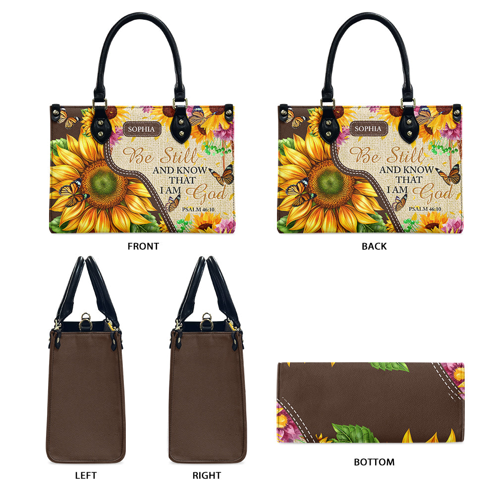 Be Still And Know That I Am God Leather Bag