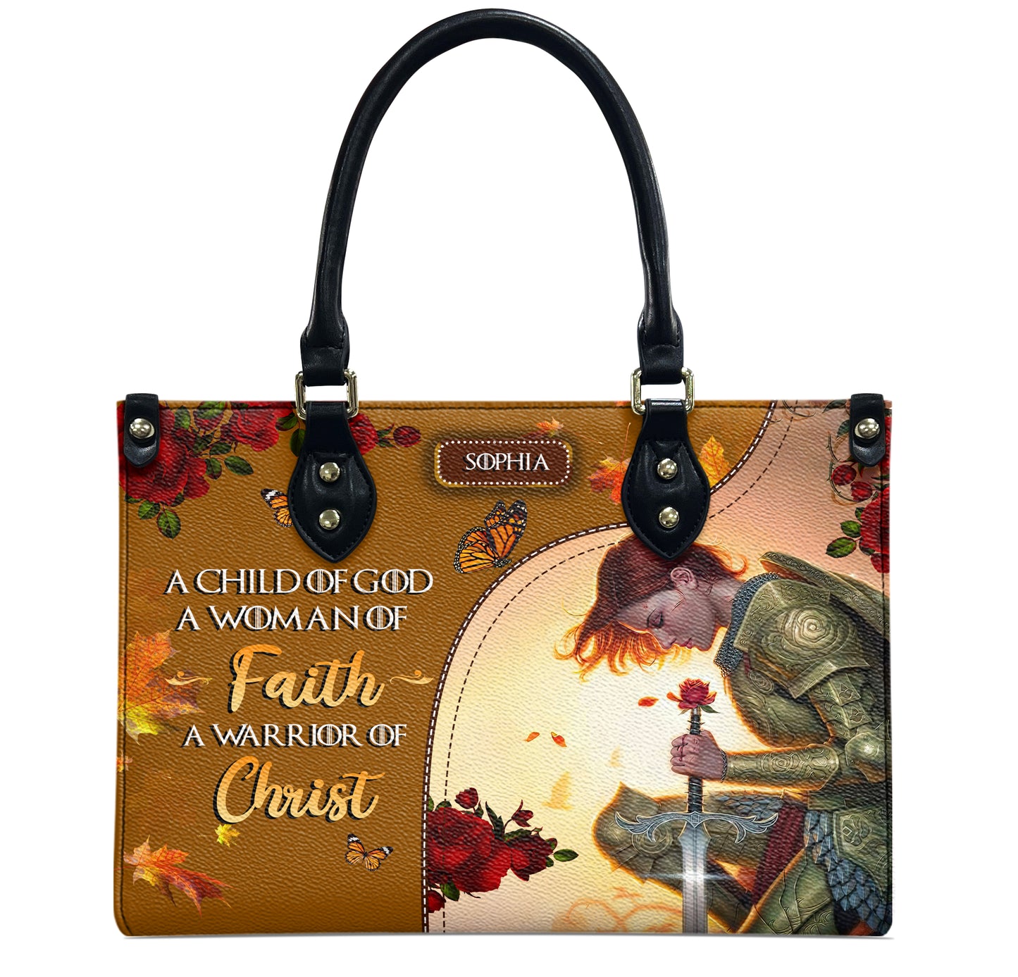 A Child Of God A Woman Of Faith A Warrior Of Christ Leather Bag