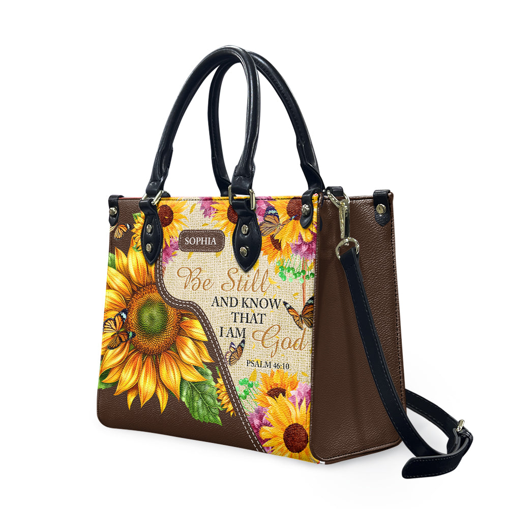 Be Still And Know That I Am God Leather Bag