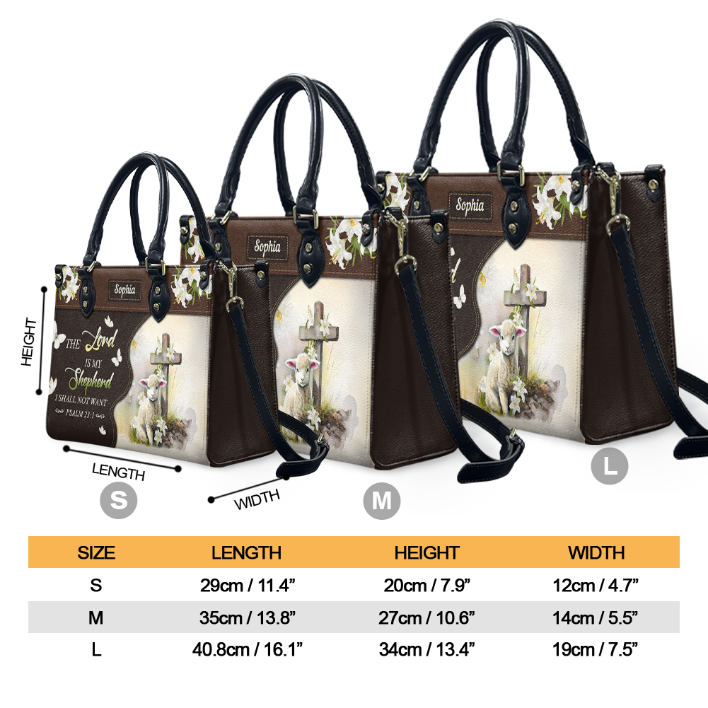 The Lord Is My Shepherd I Shall Not Want Psalm 23 1 Leather Bag