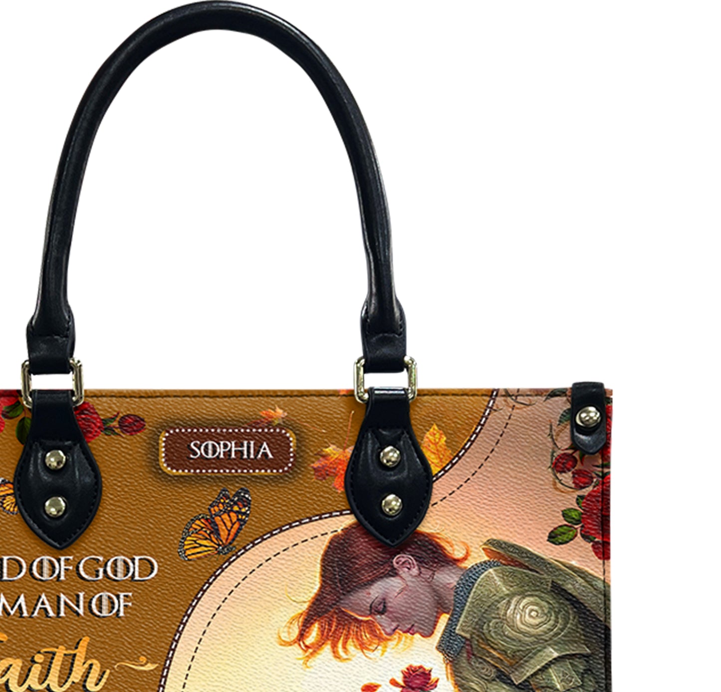 A Child Of God A Woman Of Faith A Warrior Of Christ Leather Bag