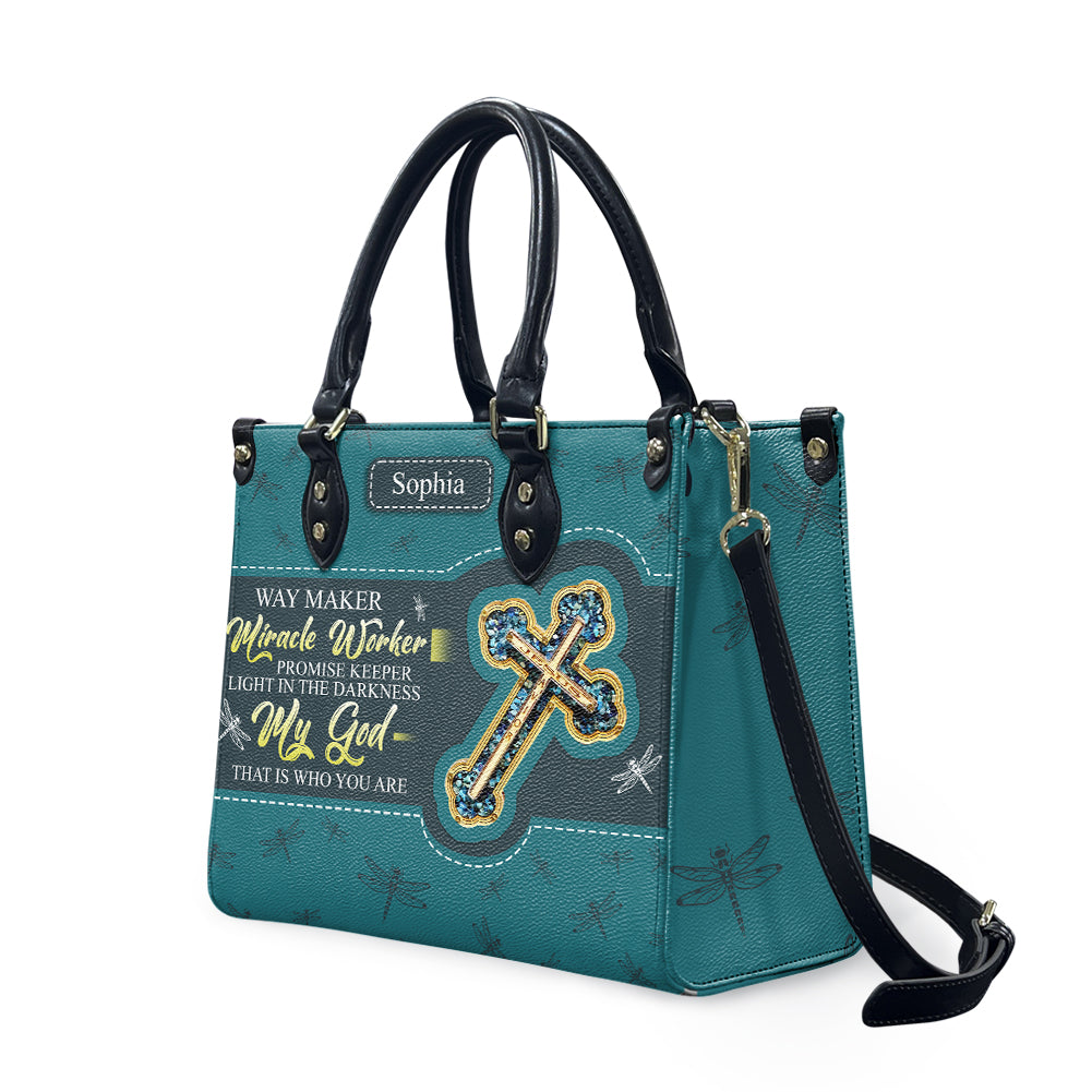 Way Maker Miracle Worker Dragonfly Leather HandBag