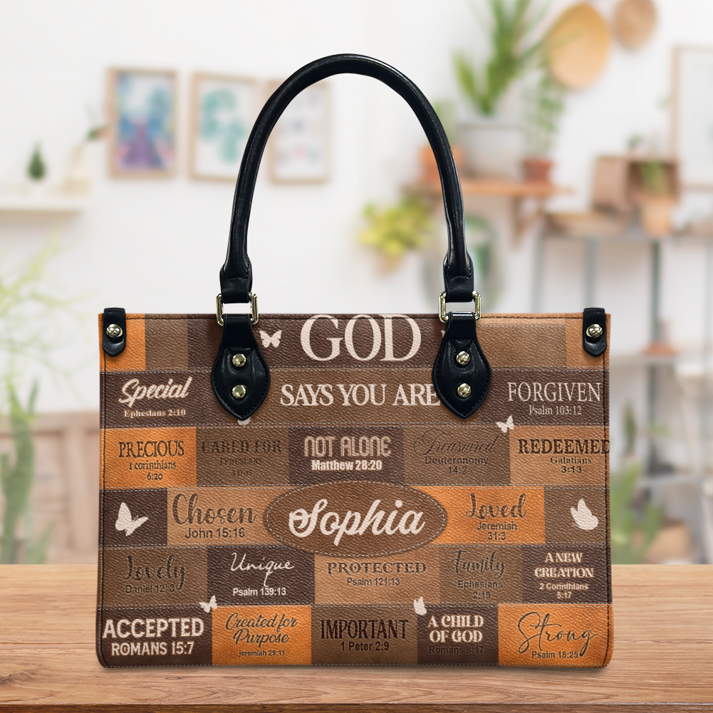 God Says You Are Leather Bag