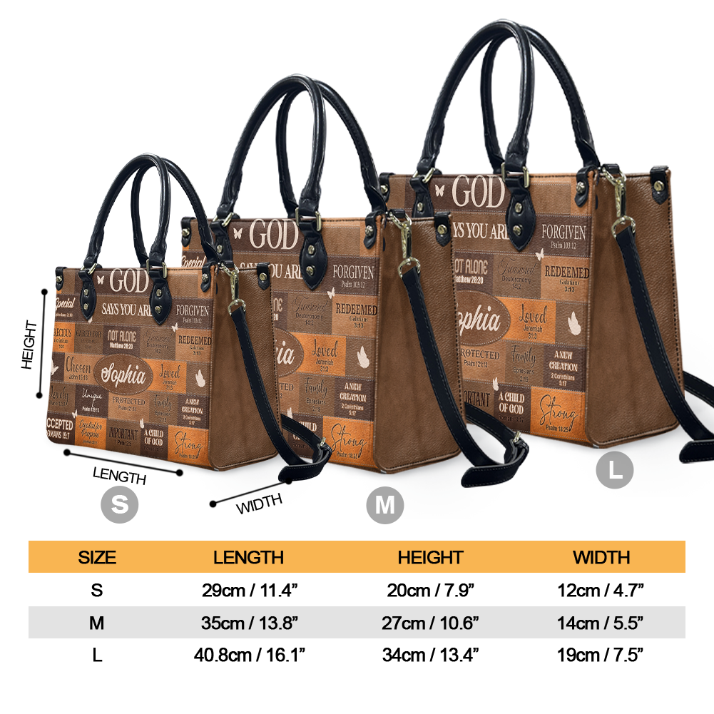 God Says You Are Leather Bag