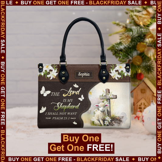 The Lord Is My Shepherd I Shall Not Want Psalm 23 1 Leather Bag